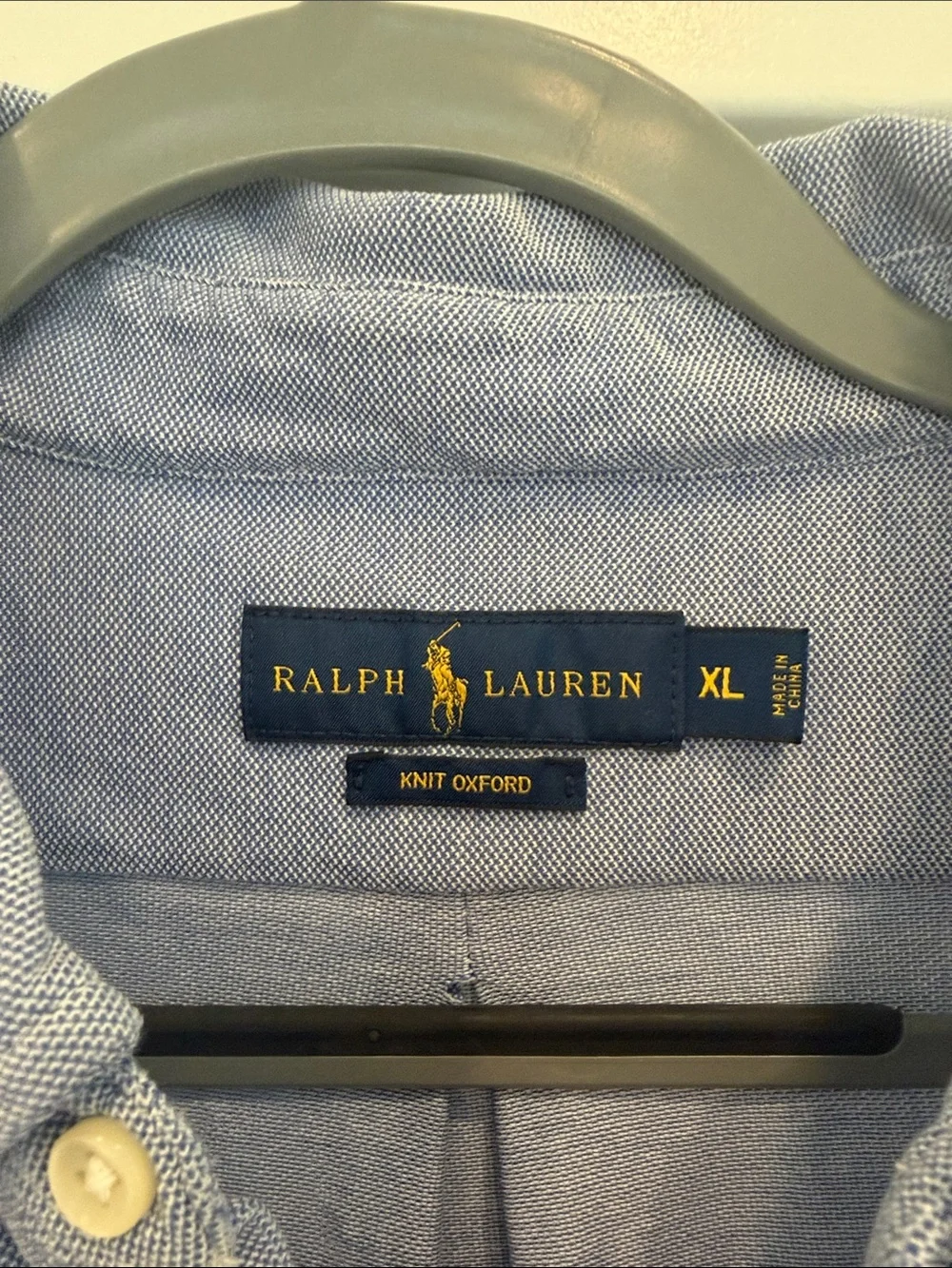 Ralph Lauren Knit Oxford Polo Shirt Blue XL